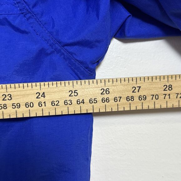 VINTAGE LL Bean Rain Jacket Mens Large Blue Full Zip Nylon Windbreaker Outdoors - Picture 14 of 14